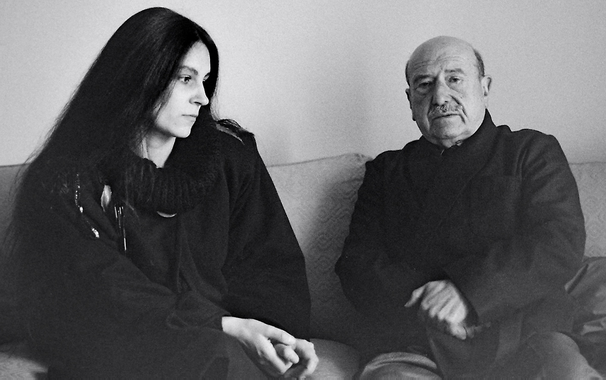 Carmen Blanco e Ricardo Carballo Calero na casa do Carril dos Loureiros (Lugo) en 1986