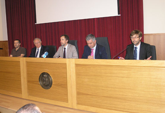 Xulio Sousa, Alonso Montero, Carlos Alberto Salgado, Valentín García e Xosé Luís Regueira
