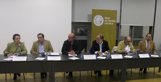 Rosario Álvarez, Axeitos Agrelo, Adolfo Muíños, Xosé Luís Barreiro Rivas, Carlos Mella e Henrique Monteagudo