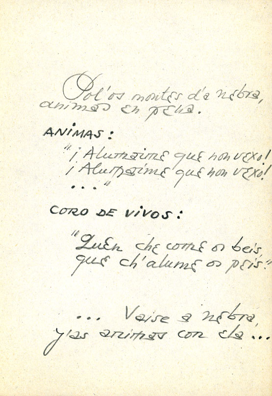 Poema manuscrito de Novoneyra