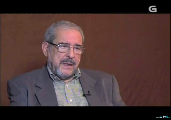 Captura da web da CRTVG. Vese a Salvador García Bodaño